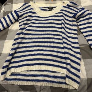 Blue & White Sweater
